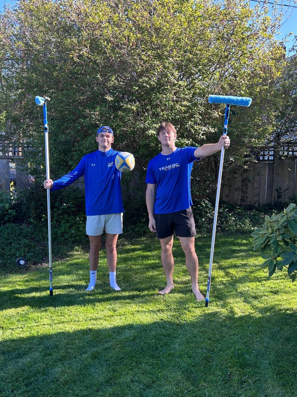 Two Guys in Blue ready to work